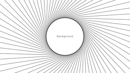 White transform rotates minimalist digital circle line. It can be suitable for ads, covers, banners, posters, wireframes, and related about backgrounds.のイラスト素材