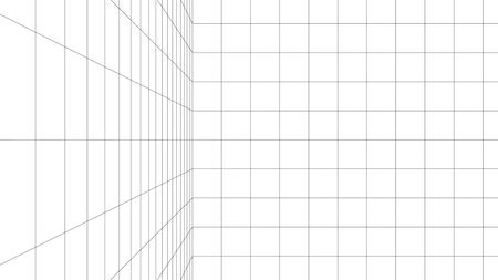 Dimension digital background with black grid space line color. Network cyber technology. banner, cover, terrain, sci-fi, wireframe, and related to background.のイラスト素材