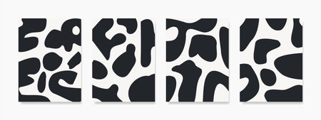 A trendy set of abstract creative minimalist artistic hand painted. Design for wall art, postcards, brochure, posters, and realeted about decoration.のイラスト素材