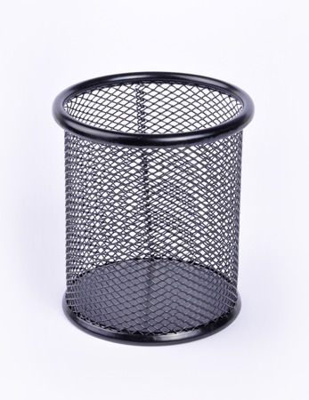 Empty holder isolated on white backgroundの写真素材