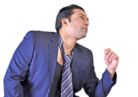 a professional male shot during a conversation