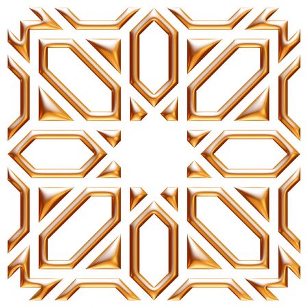 Arabic Round golden oriental style Design.の写真素材