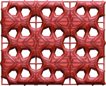 3D Damask floral pattern. Royal wallpaper.の写真素材