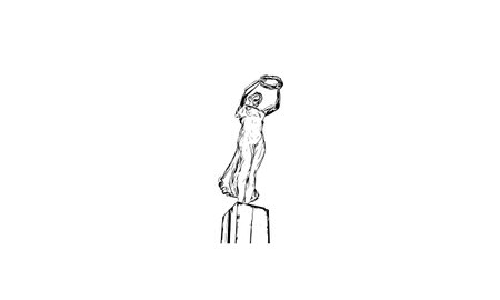 Building view with landmark of Luxembourg is the capital city in  Luxembourg. Hand drawn sketch illustration in vector.のイラスト素材