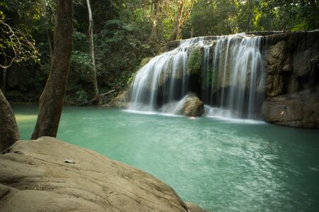 erawan waterfallの写真素材