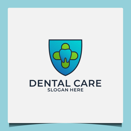 creative protection dental logo design vectorのイラスト素材