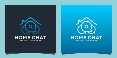 home chat logo design template for your companyのイラスト素材