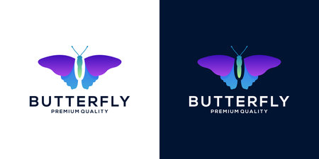 butterfly color full logo design for your brandのイラスト素材