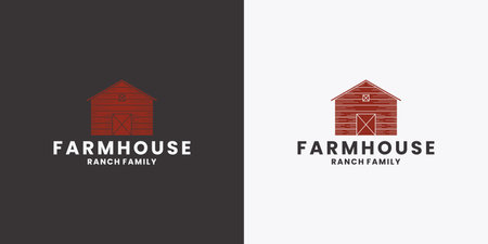 farmhouse logo design agriculture, home, farmingのイラスト素材