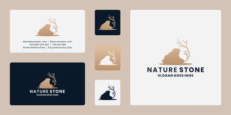 stones lotus ant tree logo design vector for spaのイラスト素材