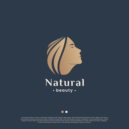 luxury natural beauty logo design for your businessのイラスト素材