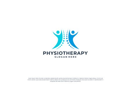 Healthcare Medical Logo design. physiotherapy logo design collection.のイラスト素材