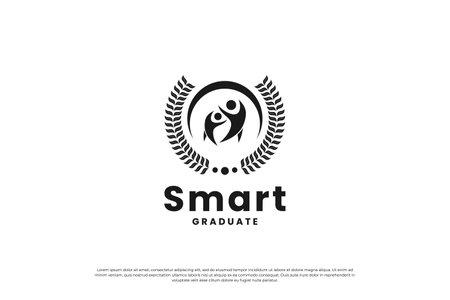 Education logo design inspiration. School graduation vector logo.のイラスト素材