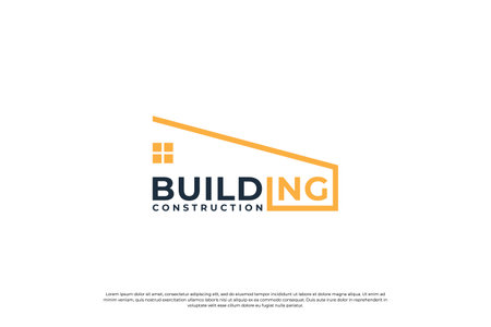 minimalist building architecture logo design inspiration.のイラスト素材