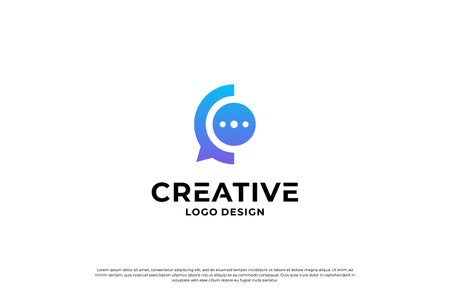 Letter C logo design template. Creative initial letters C logo design symbol.のイラスト素材