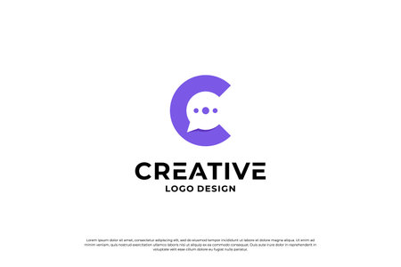 Letter C logo design template. Creative initial letters C logo design symbol.のイラスト素材