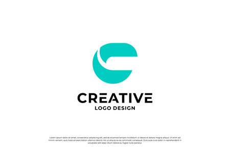 Letter C logo design template. Creative initial letters C logo design symbol.のイラスト素材