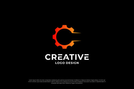 Letter C logo design template. Creative initial letters C logo design symbol.のイラスト素材