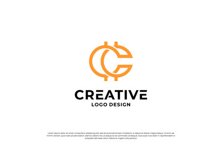 Letter C logo design template. Creative initial letters C logo design symbol.のイラスト素材