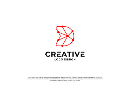 Letter D logo design vector. Initial letters D for logo brand. Creative D sign initial letter.のイラスト素材