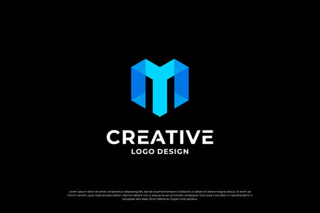 letter M logo design. Initial letters M logo mark, symbol vector.のイラスト素材