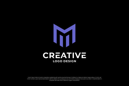 letter M logo design. Initial letters M logo mark, symbol vector.のイラスト素材