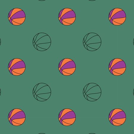 a simple seamless pattern of sports equipments for printing, backdrop, wallpaper. these designs can also be used for the decoration purpose.のイラスト素材