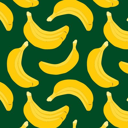 seamless vector pattern with yellow bananas. simple texture pattern for printing, fabric, background etc.のイラスト素材