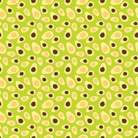 avocado fruit seamless vector pattern with lime green background. pattern for printing, fabric, textile, wrapping, etc.のイラスト素材