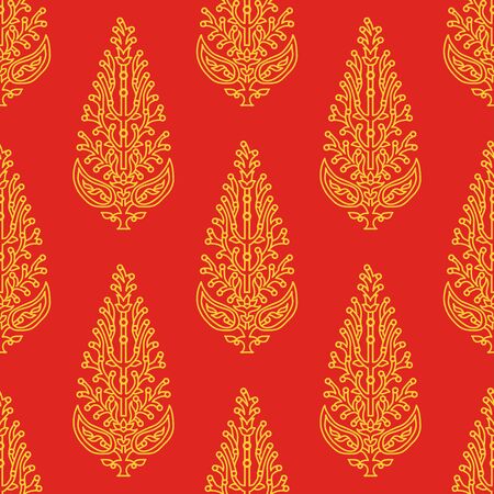 ethnic seamless indian style floral pattern motif background. paisley art. endless pattern.のイラスト素材