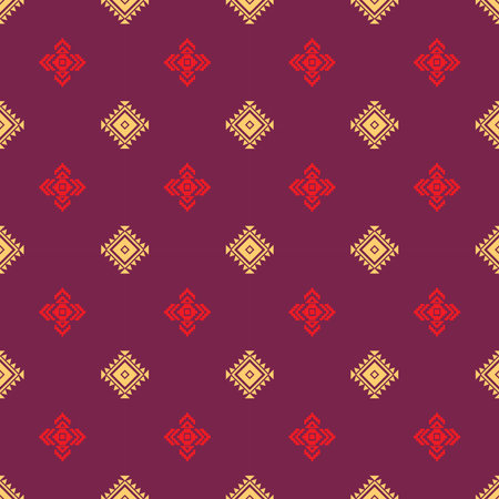 Seamless aztec pattern. ethic decorative illustration with geometric ornaments. Background for printing on paper, wallpaper, fashion, covers, textiles, fabrics, decoration and scrap-bookingのイラスト素材