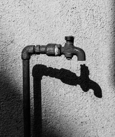 This image say to close  tap and use water limitedの写真素材