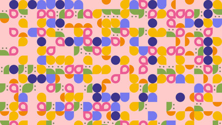 Geometric pattern for fabrics and textiles and packaging and gifts and cards and linens