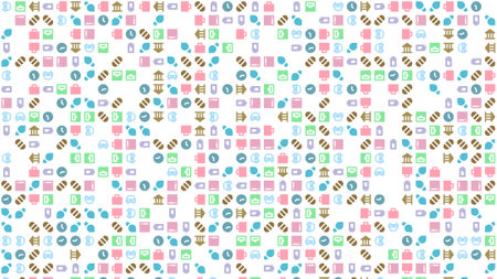 Geometric pattern with colored elements, rectangles, squares. Abstract background