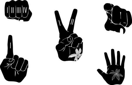 hands vectorのイラスト素材