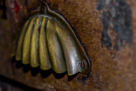 The drawers contained fortune teller bills ordered by numbers.の写真素材