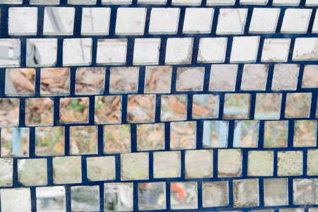 A texture of mirror textile on the wall.の写真素材