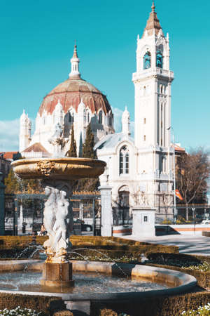 Retiro Park and San Manuel and San Benito Parish, in autum. Madrid, Spain.の写真素材