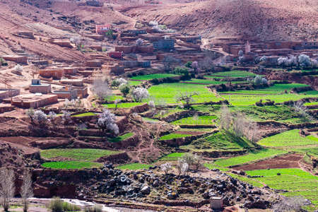kasbah in mountain villages in the High Atlas Mountains. Morocco.の写真素材