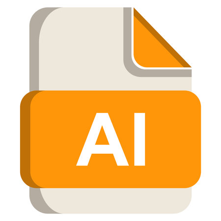 Ai file format flat icon on white background. Vector illustration.のイラスト素材