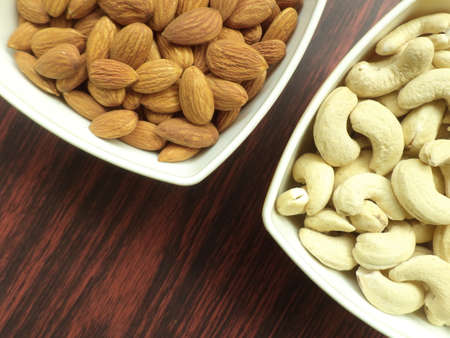 Almonds and cashewsの写真素材