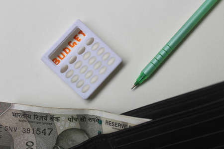 Budget related concept depiction on white background