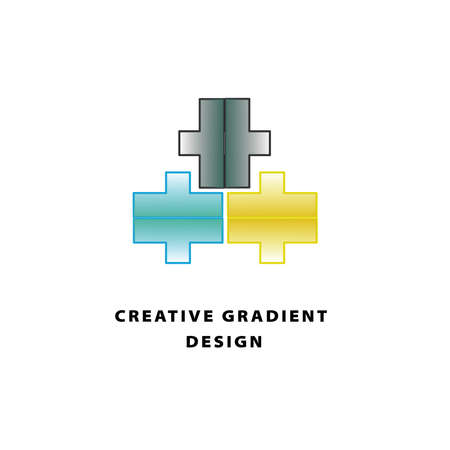Futuristic Gradient Puzzle Pieces Creative Design  Great for Any Businesses/Companies/Projects/Purposes Nicheのイラスト素材