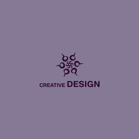 Purple Abstract Creative Logo Vector Design Art EPS10のイラスト素材
