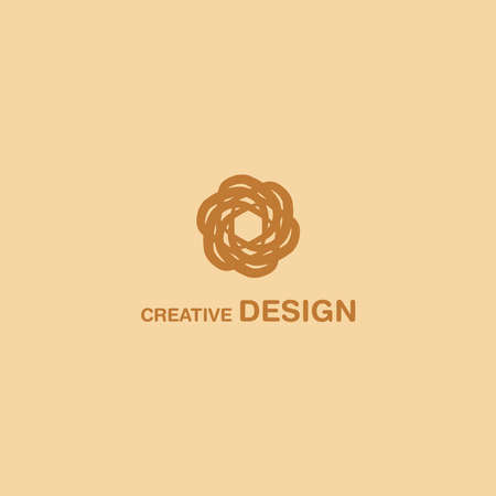 Brown Creative Abstract Logo Design Vector EPS10のイラスト素材