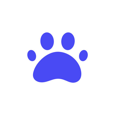 Blue Dog Paw Conceptual Icon Vector Illustration Designのイラスト素材