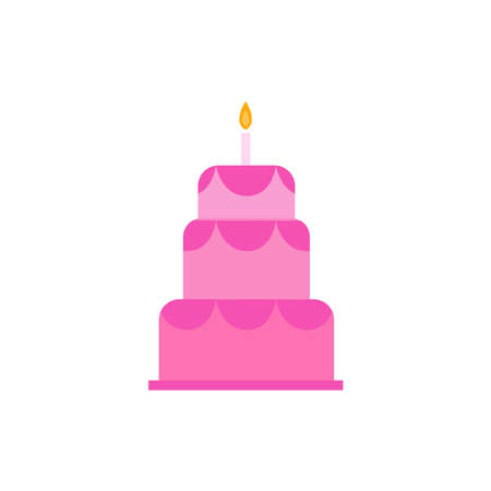 Birthday Cake Conceptual Icon Vector Design Illustrationのイラスト素材
