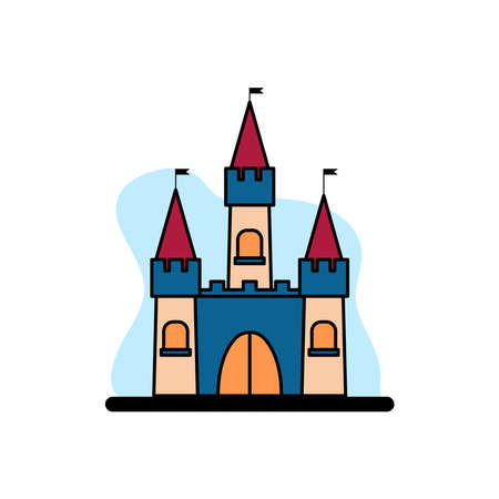 Castle Icon Conceptual Vector Illustration Design eps10のイラスト素材