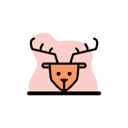 Deer Head Icon Vector Illustration Design eps10のイラスト素材