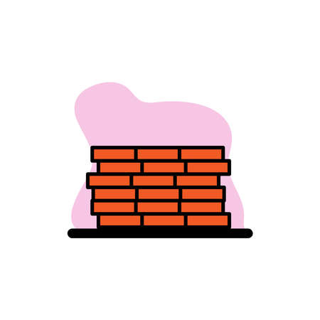 Brick Wall Conceptual Icon Vector Design Illustration eps10のイラスト素材